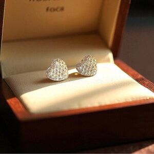 Luxury stainless steel Zircon gemstone‎ earrings